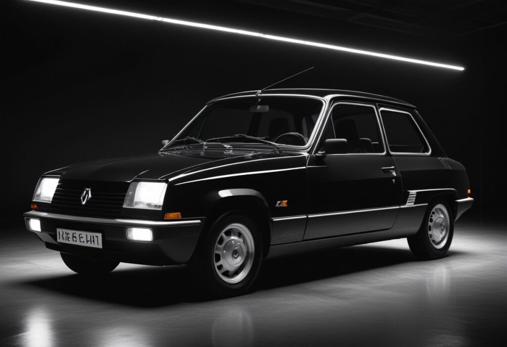 voici une Renault Super 5 de couleur noire