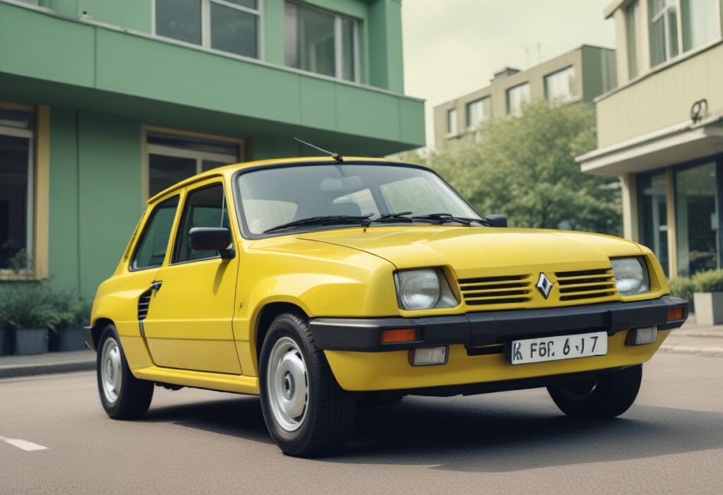 voici une Renault Super 5 de couleur jaune